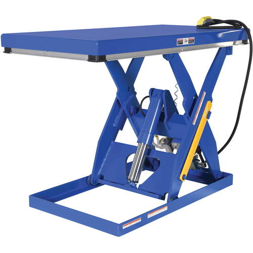 Hydraulic Scissor Lift Table, Steel, 60" L x 30" W, 3000 lbs. Cap. Action Paper