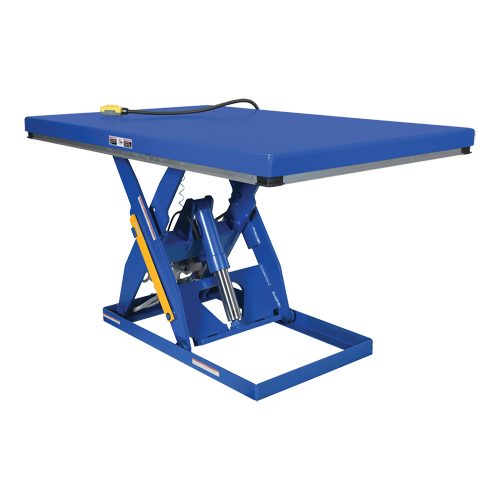 Hydraulic Scissor Lift Table, Steel, 72" L x 48" W, 3000 lbs. Cap. Action Paper