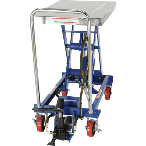 Pneumatic Hydraulic Scissor Lift Table, Steel, 32-1/2" L x 19-3/4" W, 1000 lbs. Cap. Action Paper
