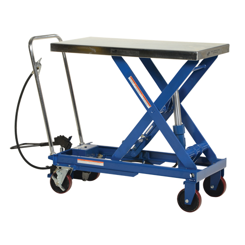 Pneumatic Hydraulic Scissor Lift Table, Steel, 39-1/2" L x 20" W, 1750 lbs. Cap. Action Paper
