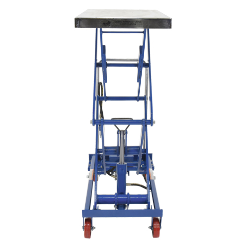 Pneumatic Hydraulic Scissor Lift Table, Steel, 35-1/2" L x 20" W, 800 lbs. Cap. Action Paper