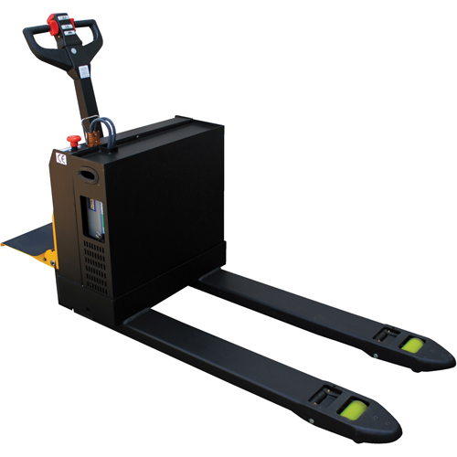 Transpalette &eacute;lectrique motoris&eacute; a/plateforme &agrave; conducteur debout, Capacit&eacute; 4500 lb, 48" lo x 30,25" la Action Paper