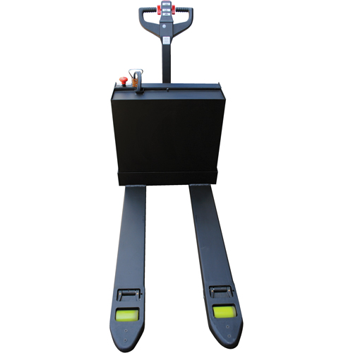 Transpalette &eacute;lectrique motoris&eacute; a/plateforme &agrave; conducteur debout, Capacit&eacute; 4500 lb, 48" lo x 30,25" la Action Paper