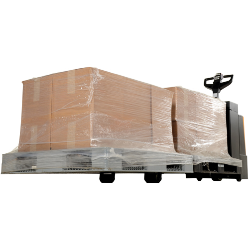 Fully Powered Electric Pallet Truck With  Stand-On Platform, 4500 lbs. Cap., 96" L x 30" W Action Paper