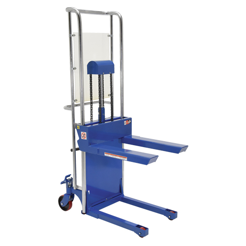 Hefti-Lift Load Stacker, Foot Pump Operated, 880 lbs. Capacity, 59" Max Lift Action Paper
