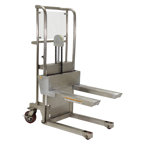 Hefti-Lift Load Stacker, Foot Pump Operated, 450 lbs. Capacity, 45-5/8" Max Lift Action Paper