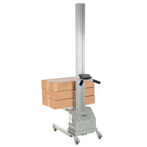 Quick Lift Stacker, Electric Operated, 125 lbs. Capacity, 72" Max Lift Action Paper