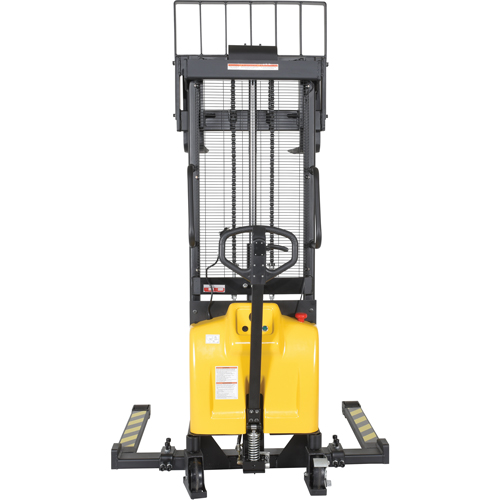 Fork Lift Stacker, Electric Operated, 2000 lbs. Capacity, 63" Max Lift Action Paper