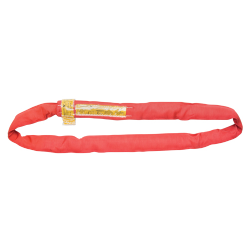 &eacute;lingue de levage en polyester ronde, Rouge, 3" la x 4' lo, 14 000 lb Charge verticale Action Paper