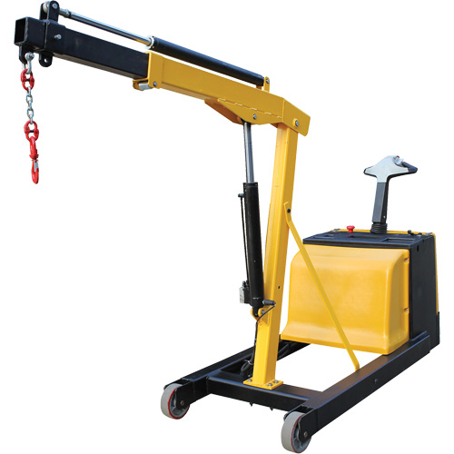 Electric Powered Floor Crane, 8.8' Lift, 1500 lbs. (0.75 tons), 44-1/4" Arm, 62-1/4" H Action Paper