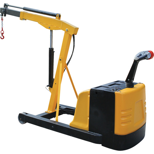 Electric Powered Floor Crane, 8.8' Lift, 1500 lbs. (0.75 tons), 44-1/4" Arm, 62-1/4" H Action Paper