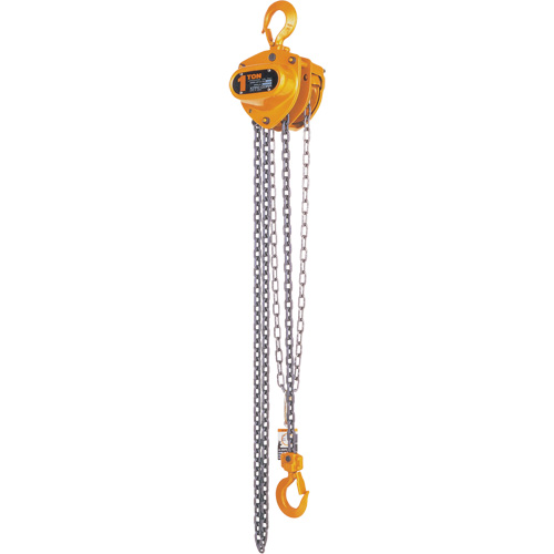 Kito Manual Chain Hoist, 15' Lift, 2000 lbs. (1 tons) Capacity, Steel Chain Action Paper