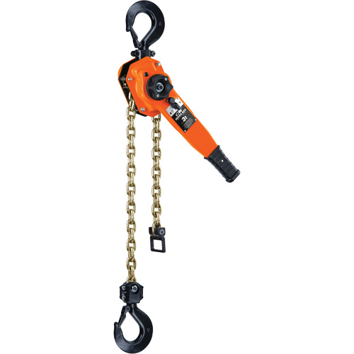 Series 653-A Ratchet Lever Hoist, 10' Lift, 6000 lbs. (3 tons) Capacity, Steel Chain Action Paper