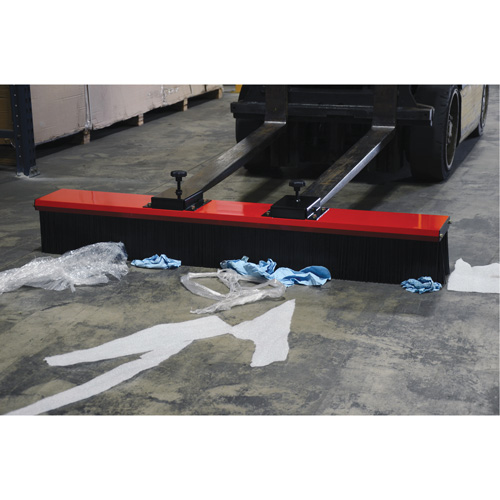 Fork Truck Mounted Brush Sweeper Action Paper