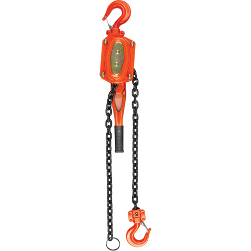 Lever Hoist, 10' Lift, 1500 lbs. (0.75 tons) Capacity, Alloy Steel Chain Action Paper