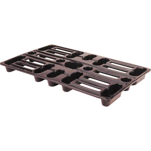 Plastic Pallets, 4-Way Entry, 24" L x 15" W x 1-1/2" H Action Paper