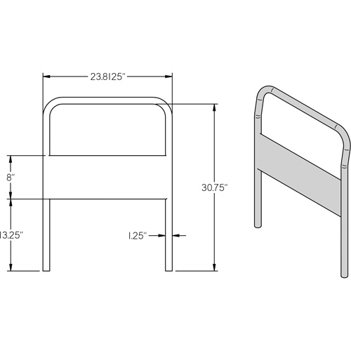 24" Chrome Handle for Platform Truck Action Paper