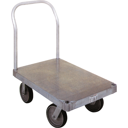 Aluminum Platform Truck, 30" W x 60" L, 2000 lbs. Cap., Rubber Wheels Action Paper