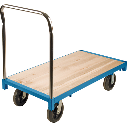 Heavy-Duty Platform Truck, 48" L x 24" W, 2000 lbs. Capacity, Rubber Casters Action Paper