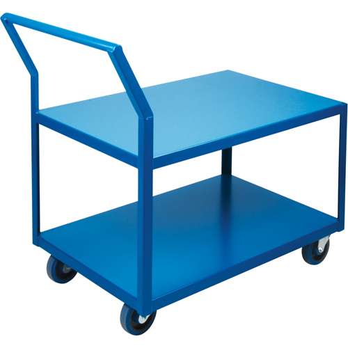 Heavy-Duty Low Profile Shop Carts, 2 Tiers, 18" W x 30" D x 40" H, 1200 lbs. Cap. Action Paper