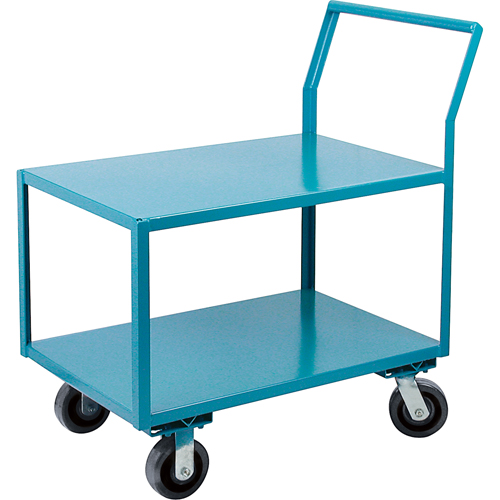 Chariots surbaiss&eacute;s robustes, 2 niveaux, 24" la x 48" p x 41" h, 2400 lb Cap Action Paper