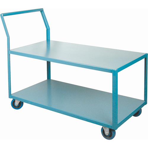 Chariots Surbaiss&eacute;s Robustes, 2 niveaux, 24" la x 48" p x 40" h, 1200 lb Cap Action Paper