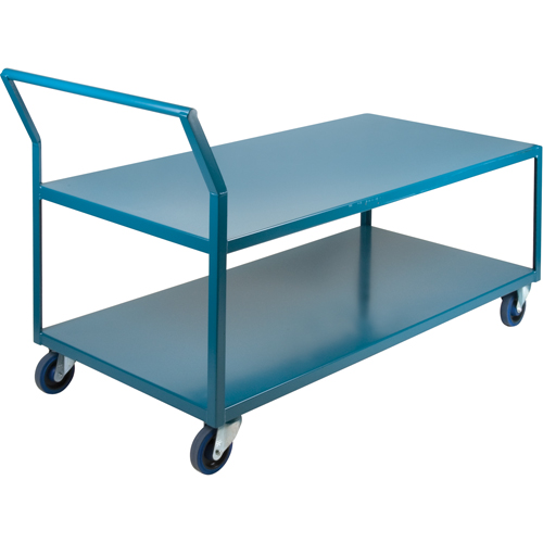 Chariots surbaiss&eacute;s robustes, 2 niveaux, 30" la x 72" p x 40" h, 1200 lb Cap Action Paper