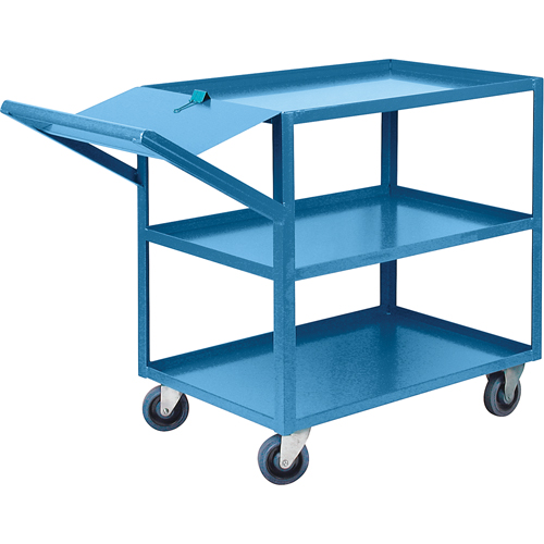 Order Picking Carts, 36" H x 24" W x 52" D, 3 Shelves, 1200 lbs. Capacity Action Paper