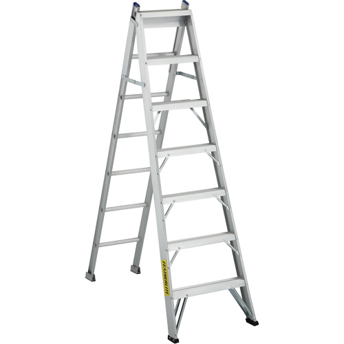 2700 Series Industrial Duty Multi-Way Ladders, 7', Aluminum, 250 lbs. Cap., ANSI 1, CSA 1 Action Paper
