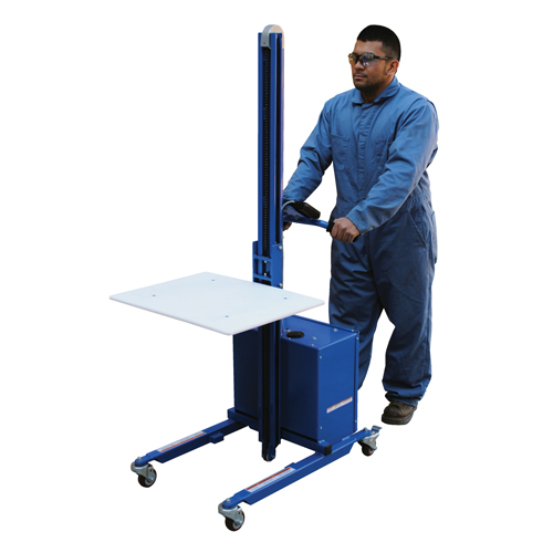 Gerbeur &agrave; plateforme &agrave; &eacute;l&eacute;vation rapide, M&eacute;canisme &eacute;lectrique, Capacit&eacute; de 175 lb, Levage max de 57" Action Paper