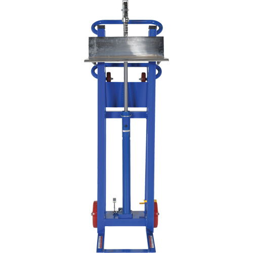 Hydra Lift Platform Stacker, Foot Pump Operated, 750 lbs. Capacity, 52" Max Lift Action Paper