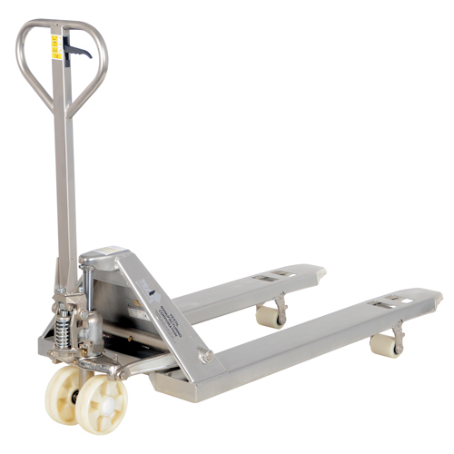 Transpalette, Acier inoxydable, 48" lo x 27" la, Capacit&eacute; 5500 lb Action Paper