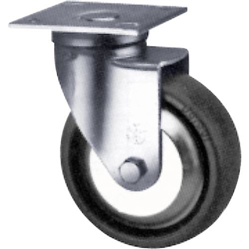 Heavy-Duty Caster, Swivel, 6" (152.4 mm), Solid Elastomer, 1000 lbs. (453.6 kg.) Action Paper