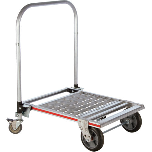 Four Wheel Folding Platform Truck, Aluminum, 750 lbs., 31" L x 23-1/4" W, 39" High Action Paper