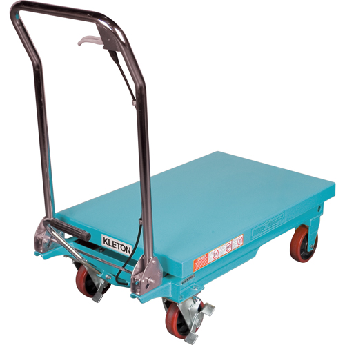 Heavy-Duty Hydraulic Scissor Lift Table, 32" L x 19-3/4" W, Steel, 660 lbs. Capacity Action Paper
