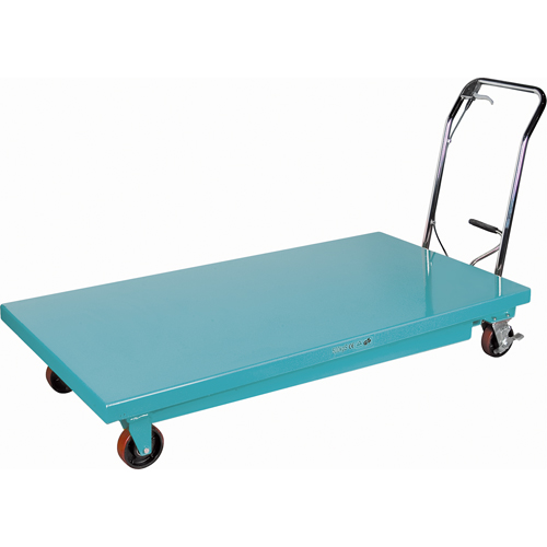 Heavy-Duty Hydraulic Scissor Lift Table, 63" L x 31-7/8" W, Steel, 1100 lbs. Capacity Action Paper