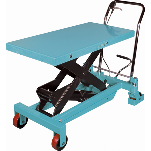 Heavy-Duty Hydraulic Scissor Lift Table, 40" L x 20-1/8" W, Steel, 2200 lbs. Capacity Action Paper