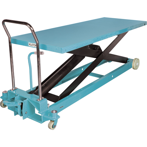 Heavy-Duty Hydraulic Scissor Lift Table, 80-1/8" L x 29-1/2" W, Steel, 2200 lbs. Capacity Action Paper