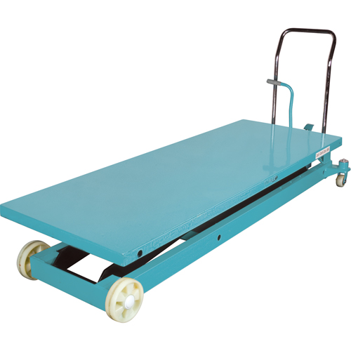 Heavy-Duty Hydraulic Scissor Lift Table, 80-1/8" L x 29-1/2" W, Steel, 2200 lbs. Capacity Action Paper