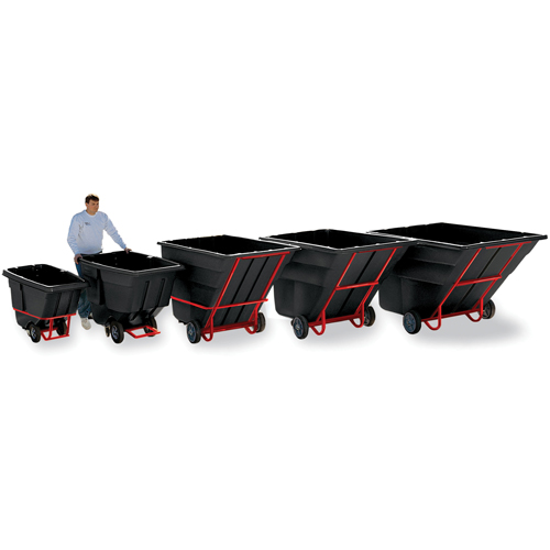 Tilt Truck, Polyethylene, 1-1/2 cu. yd., 1200 lbs. Load Capacity Action Paper