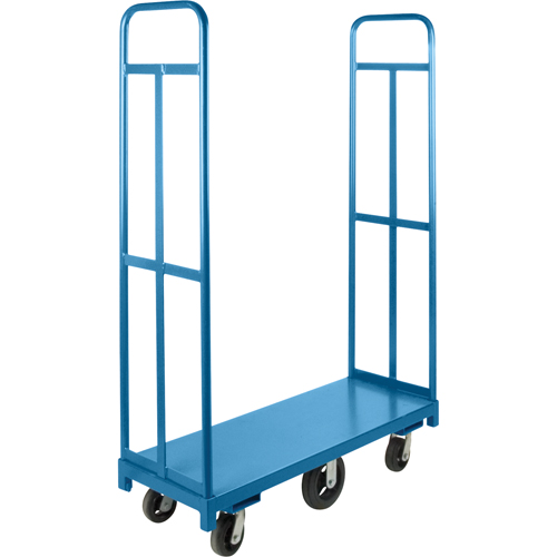 U-Boat Platform Truck, 48" L x 18" W, 1500 lbs. Capacity, Rubber Casters Action Paper