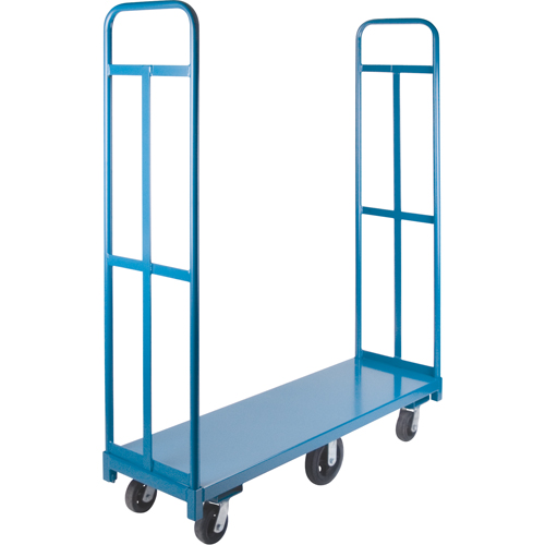 U-Boat Platform Truck, 60" L x 18" W, 1500 lbs. Capacity, Rubber Casters Action Paper