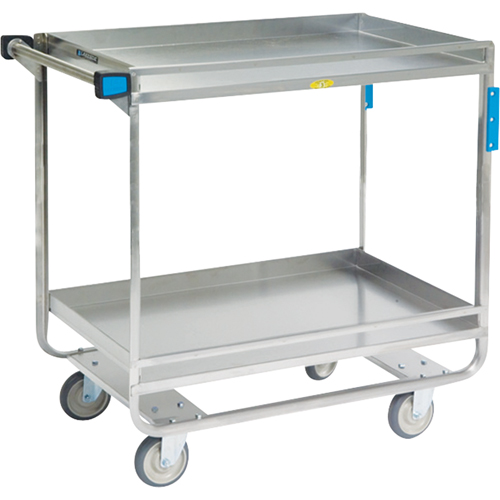 Chariots avec barres de retenue, 2 Tiers, 23" la x 37-1/4" h x 38-5/8" p, Capacit&eacute; 700 lb Action Paper