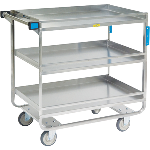 Chariots avec barres de retenue, 3 Tiers, 23" la x 37-1/4" h x 38-5/8" p, Capacit&eacute; 700 lb Action Paper