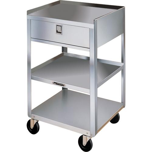 Stainless Steel Equipment Stands, 300 lbs. Capacity, Stainless Steel, 16-3/4" x W, 30-1/8" x H, 18-3/4" D, 1 Drawers Action Paper