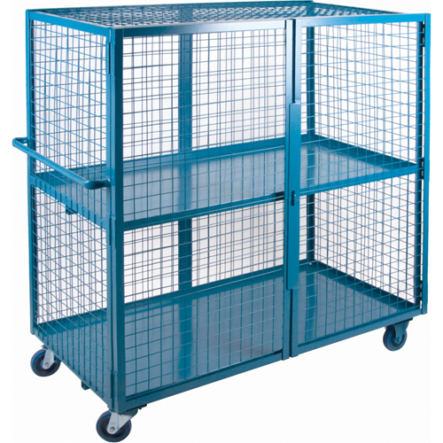 Wire Mesh Truck, 2 Tiers, 63" L x 32" W x 62.5" H, 1200 lbs. Cap. Action Paper