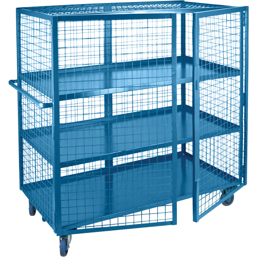 Wire Mesh Truck, 3 Tiers, 75" L x 32" W x 62.5" H, 1200 lbs. Cap. Action Paper