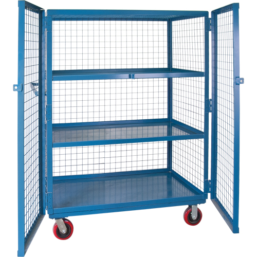 Wire Mesh Truck, 3 Tiers, 51" L x 32" W x 62.5" H, 2400 lbs. Cap. Action Paper