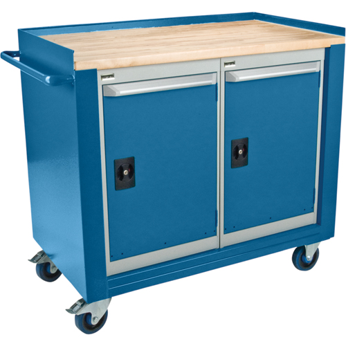 Industrial Duty Mobile Service Workbenches, Wood Surface Action Paper