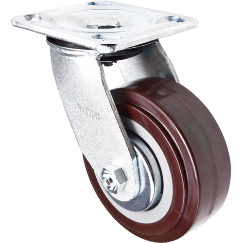 Caster, Swivel, 5" (127 mm), Polyurethane, 650 lbs. (294 kg.) Action Paper
